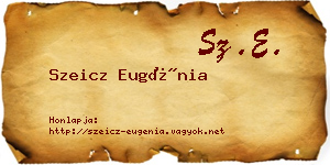 Szeicz Eugénia névjegykártya